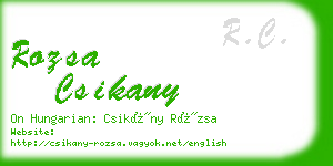 rozsa csikany business card